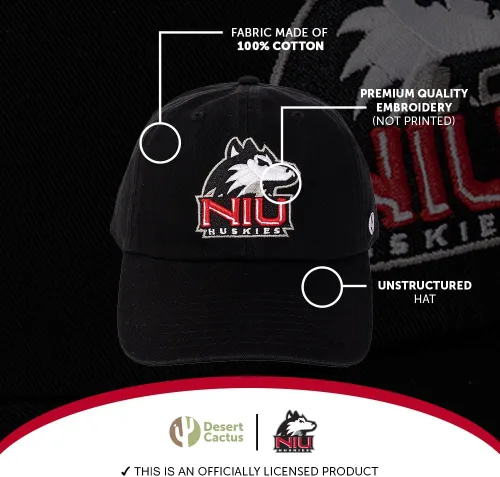 Miniatura 4 de Desert Cactus Northern Illinois University Baseball Hat NIU Huskies Brimmed Embroidered Hats Cap Adjustable Cloth Strap Adult