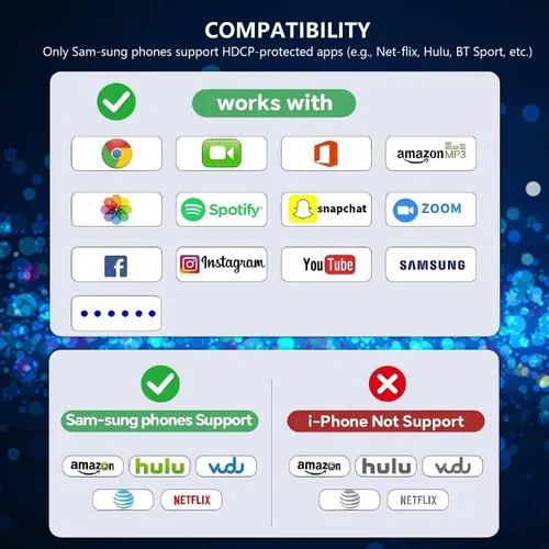 Miniatura 6 de Adaptador de pantalla inalámbrico 4K para TV, casting y duplicación para iOS Android Refleje el contenido de dispositivos Mac, iOS y Android a