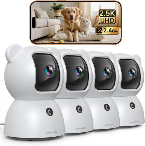 Miniatura 11 de Paquete de 2 cámaras de 2.5K para seguridad en el hogar, detección de humanos AI/mascotas/llanto, cámara de 4MP para perro/gato/mascota