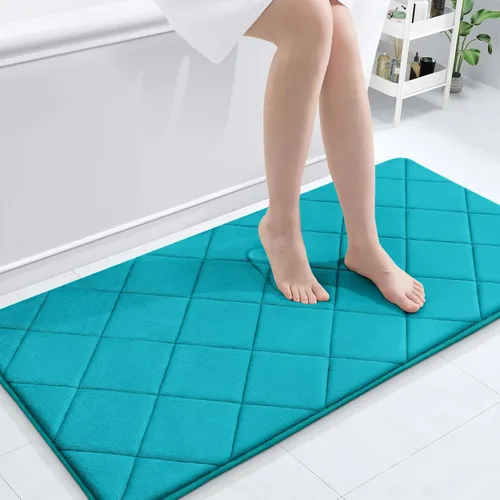 Miniatura 186 de OLANLY Tapete de baño de espuma viscoelástica de 24 x 16 pulgadas, ultra suave y absorbente, lavable a máquina, cómodo tapete de baño para suelo