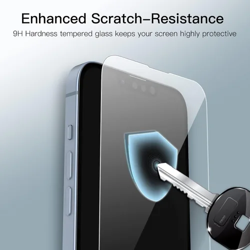 Miniatura 4 de JETech - Protector de pantalla de cobertura completa para iPhone 14 Plus de 6.7 pulgadas, película de vidrio templado 9H, compatible con fundas