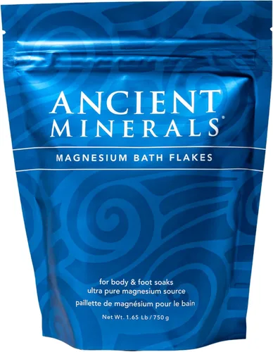 Ancient Minerals copos de baño de magnesio, bolsa de un solo uso.