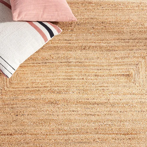 Miniatura 6 de SAFAVIEH Natural Fiber Collection NFB852Z - Alfombra de pasillo de 2 pies 3 pulgadas x 8 pies, natural y negro, hecha a mano de tejido plano