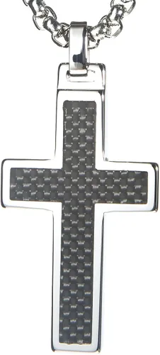 Miniatura 3 de Colgante único de cruz de tungsteno GESTALT con cadena de acero inoxidable quirúrgico de 0.157 in.