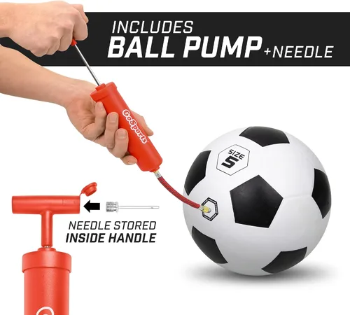 Miniatura 4 de GoSports Playground Soccer Balls 6 Pack - Durable Rubber for Play on Any Surface, Includes Ball Pump & Carry Bag