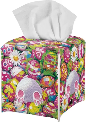 Miniatura 31 de Personalizar caja de pañuelos de cuero PU cuadrado caja de pañuelos titular personalizado su foto/logotipo/texto, personalizable en todos los lados
