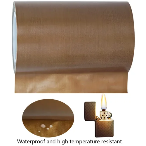 Miniatura 2 de Rollo de tela de PTFE de alta temperatura de fibra de vidrio de cinta de teflón de 4 pulgadas con adhesivo resistente al calor para sellador al vacío