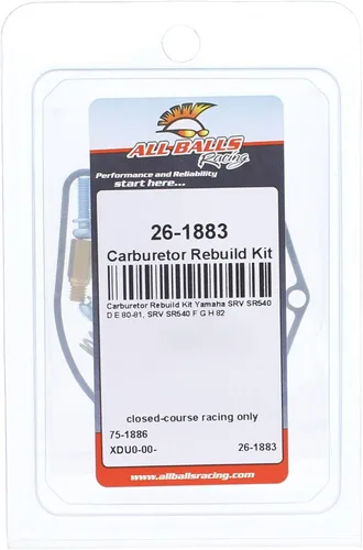 Miniatura 4 de All Balls Kit de reconstrucción de carburador de carreras 26-1883 compatible con/repuesto para Yamaha SRV SR540 D E 1980-1981, SRV SR540 F G H 1982