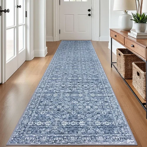 Miniatura 54 de SIILOOM Alfombra antideslizante de pasillo moderna de 2 x 5, súper suave, para pasillos, decoración para cocina, alfombras para pasillos sin 2-Verde