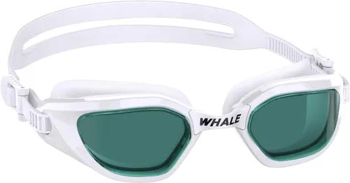 Miniatura 2 de Whale Gafas de natación ópticas para adultos, antivaho y a prueba de fugas, protección UV ajustable -2.0 a -7.0