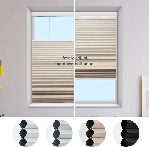 Miniatura 3 de MYshade Persianas Celulares Personalizadas de Arriba Hacia Abajo y de Abajo Hacia Arriba Opacas Persiana de Ventana Sin Cordón Persianas y Cortinas