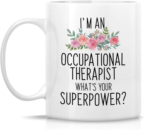Miniatura 2 de Retreez Taza divertida para terapeuta ocupacional, regalo de terapia ocupacional, graduación, estudiante, taza de café de cerámica de 11 onzas
