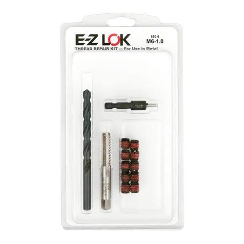 Miniatura 23 de E-Z LOK EZ-329-8 Kit de reparación de roscas para insertos roscados de acero al carbono metálico 1/2-13 y herramientas de instalación
