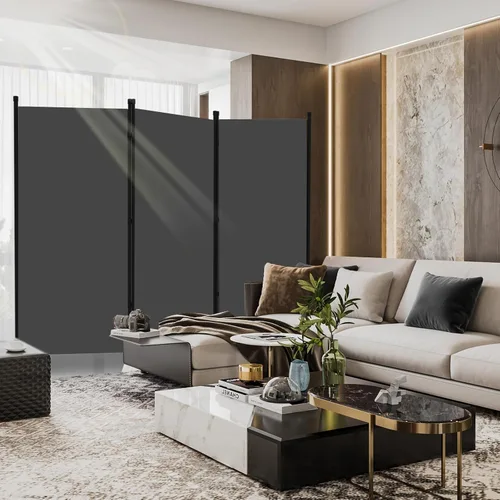 Miniatura 4 de Divisor de habitación de 3 paneles, pantalla de privacidad plegable de 6 pies, pared de división portátil para separación de oficina, dormitorio