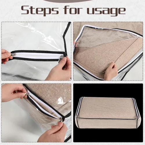 Miniatura 4 de Geetery Fundas de Cojín de Asiento de Sofá de Plástico PVC Impermeables Fundas de Sofá Muebles Funda de Asiento de Sofá para Proteger Contra
