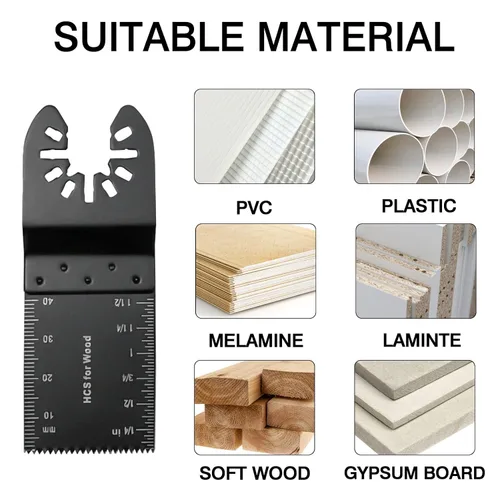 Miniatura 4 de Trivd Frol 45 hojas de sierra oscilante, cuchillas multiherramienta profesionales para madera, clavos, metal, plásticos, kits de cuchillas