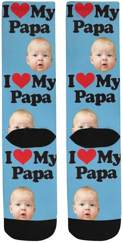 Miniatura 4 de InterestPrint Calcetines personalizados con fotos familiares para hombres y mujeres, sube tu imagen familiar memorable única, Blanco