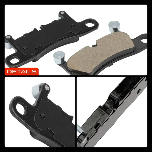 Miniatura 10 de A-Premium Juego de pastillas de freno de disco de cerámica traseras compatibles con los modelos Porsche y Volkswagen, Cayenne 2011-2018, Touareg
