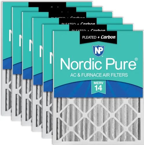 Miniatura 51 de Nordic Pure 12 x 24 x 4 (tamaño real: 11 1/2 x 23 3/8 x 3 5/8) de carbono puro plisado para reducción de olores Merv 8, filtro para horno, 1 paquete