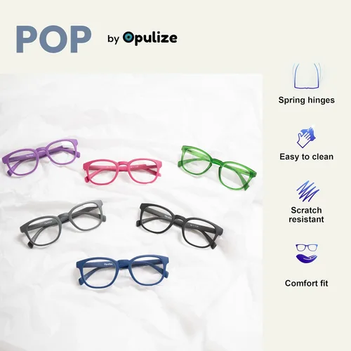 Miniatura 4 de OPULIZE Gafas de lectura POP y lentes de sol de lectura para mujeres y hombres, marco redondo mate resistente a los arañazos con bisagras de Paquete