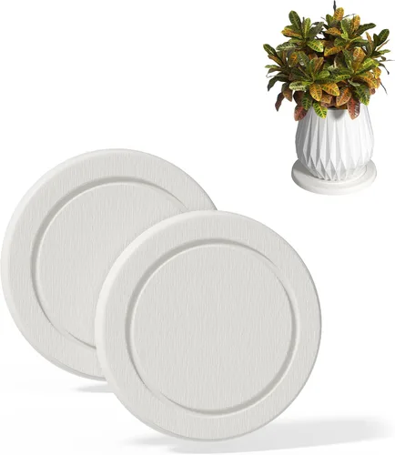 Miniatura 10 de Platillo para plantas, platillos para macetas, bandejas para macetas de tierra de diatomeas de secado instantáneo, bandejas redondas para goteo