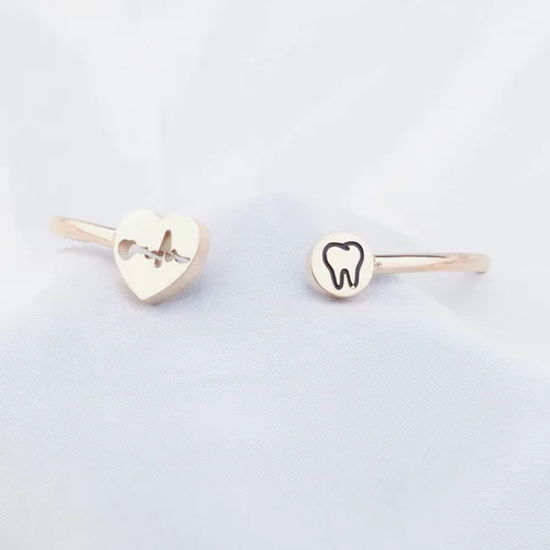 Miniatura 4 de WUSUANED Collar de dentista con latido de corazón, pulsera para higienista dental, regalo de joyería para asistente dental higienista dental