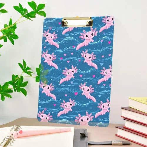 Miniatura 8 de Portapapeles con escala de sirena, diseño de moda, portapapeles de plástico tamaño carta para estudiantes, niños, mujeres y hombres, tablero de clip
