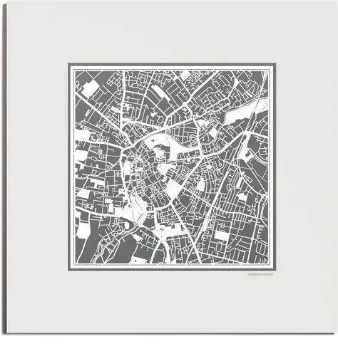 Miniatura 139 de O3 Design Studio Mapa de corte de papel Madrid negro mate de 20 x 20 pulgadas