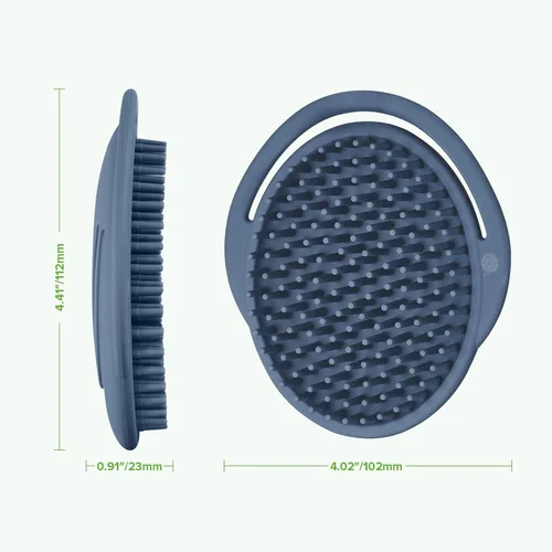 Miniatura 8 de haakaa Cepillo de silicona para champú, peine de cepillo para cuna, depurador de pelo de bebé, esenciales para recién nacidos, 1 unidad, color azul