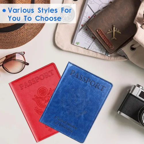 Miniatura 7 de Alsa Combo de portatarjetas de pasaporte y vacunación, funda con ranura para tarjeta de vacunación CDC, protector organizador de documentos de viaje