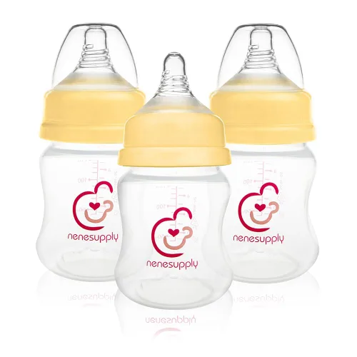 Miniatura 15 de Nenesupply Biberones naturales para recién nacidos, biberones de alimentación de flujo lento para bebés amamantados, cuello ancho, 9 onzas, PP