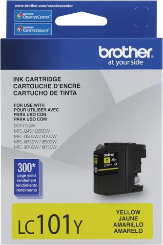 Miniatura 8 de Brother - Cartucho original de tinta negra de rendimiento estándar, LC101BK, tinta negra de repuesto, rendimiento de hasta 300 páginas, LC101