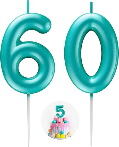 Miniatura 87 de Velas número 2 arcoíris con número 3D de feliz cumpleaños para decoración de fiesta de pastel de cumpleaños, suministros de celebración