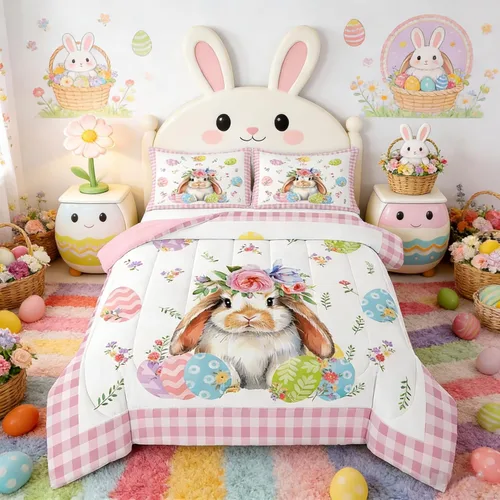 Miniatura 45 de Lindo juego de edredón de murciélago tamaño Queen con diseño de animales de Feliz Halloween, 3 piezas para decoración de habitación de niños