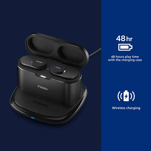 Miniatura 4 de Auriculares inalámbricos Philips Fidelio T1 con cancelación activa de ruido Pro+, calidad de audiófilo, color negro