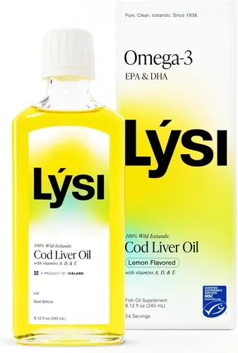 Miniatura 7 de LYSI Suplemento líquido de aceite de hígado de bacalao islandés – 1,100 mg de omega-3 por cucharadita – EPA 740 mg y DHA 920 mg por 2 TSP