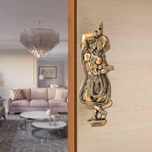 Miniatura 3 de LoveNspire Tiradores decorativos antiguos de puerta de dama bailarina de 6.8 pulgadas, par de 2 pomos únicos de latón para cajón, estante, armario