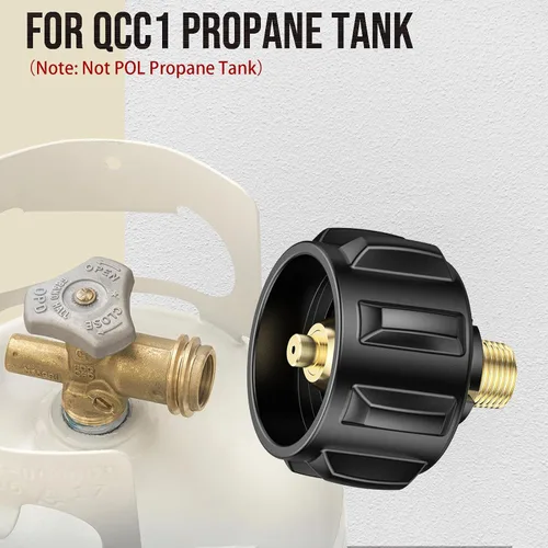 Miniatura 3 de Adaptador de tanque de propano QCC1 para tubo macho de 1/4 pulgadas, NPT, kit de montaje de conector de tanque de propano para regulador, manguera