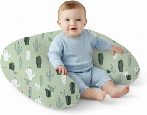 Miniatura 24 de Little Grape Land - Almohada de lactancia mejorada, lactancia materna y biberón durante 0 a 16 meses, funda suave lavable a máquina con relleno