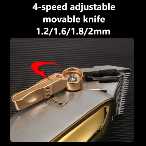 Miniatura 3 de Cortadora de pelo profesional para hombres, 2 piezas de carcasa de metal, kit profesional de recortadora de pelo para hombres, peluquería, cortadora