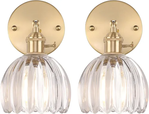 Miniatura 19 de Shenmoyl Aplique de Pared Vintage Operado por Batería con Linda Campana de Vidrio Tulipán Verde, Recargable Inalámbrica, Luz de Pared con Control