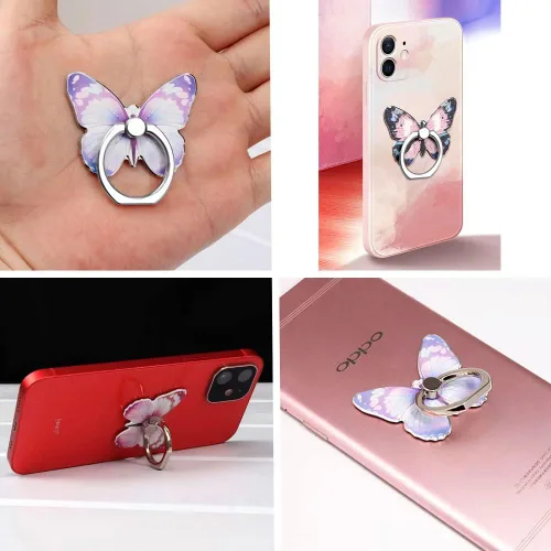 Miniatura 7 de Kinizuxi Soporte de anillo para teléfono celular, soporte de agarre de anillo de teléfono con rotación de 360°, soporte compatible con iPhone, todos