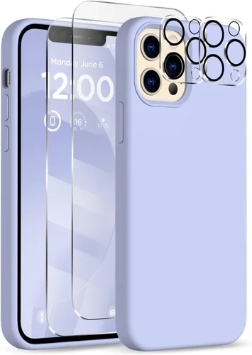 Miniatura 16 de Funda para iPhone 12 Pro Max, [2 protectores de cámara + 2 protectores de pantalla], funda protectora de silicona de cuerpo completo a prueba