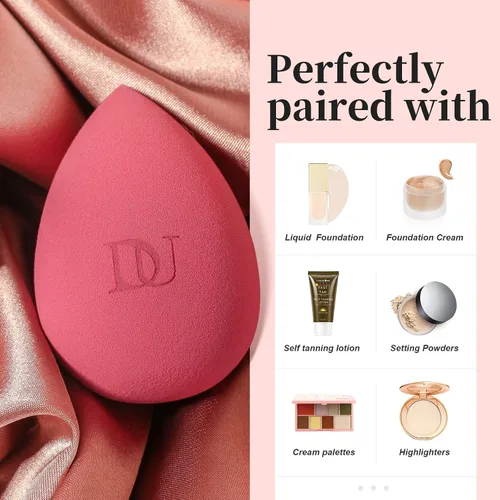 Miniatura 5 de DUcare Esponjas de maquillaje Esponja de maquillaje para mezclar bases líquidas, polvos y cremas