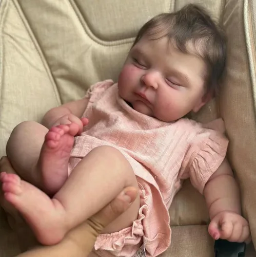 Miniatura 5 de iCradle Linda Muñeca Bebé Reborn de Aspecto Real Niña de 20 Pulgadas 50cm Muñeca Bebé de Silicona Muñeca Recién Nacida Real Juguete para Edades 3+