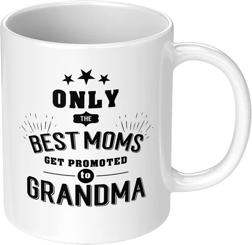Miniatura 5 de Taza de café de cerámica divertida con texto en inglés «Only the Best Moms Get Promoted to Grandone», regalo para el Día de la Madre, lindo regalo