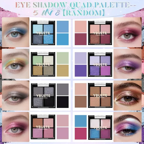Miniatura 3 de YBUETE Juego de maquillaje para principiantes para adolescentes, niñas, mujeres, regalo de maquillaje para ella, kit de maquillaje con estuche