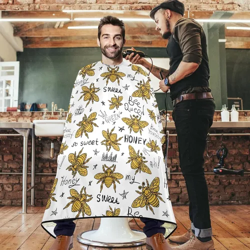 Miniatura 20 de visesunny Delantal profesional del cabo del peluquero del pelo del poliéster del pelo del salón del cabo delantal antiestático de la barba