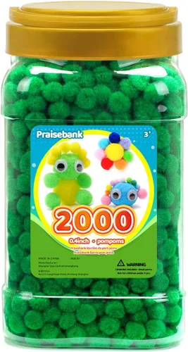 Miniatura 34 de Praisebank 300 pompones de 1 pulgada para artes y manualidades, manualidades en tarro