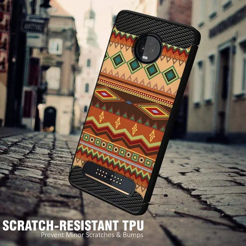 Miniatura 3 de CasesOnDeck Funda compatible con [Motorola Moto Z3 Play Moto Z3] Moto Z3 Design, funda delgada negra flexible y elegante protección contra golpes